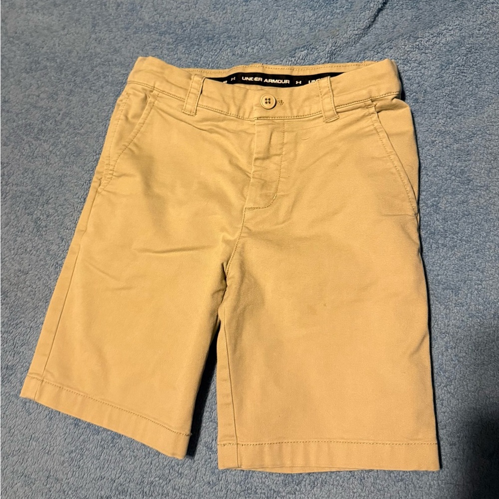 Under Armour Tan Flat Front Shorts for Versatile Style